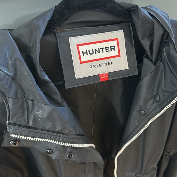 Women's Hunter Waterproof Vinyl Smock Jacket Black - Picture 4 of 7